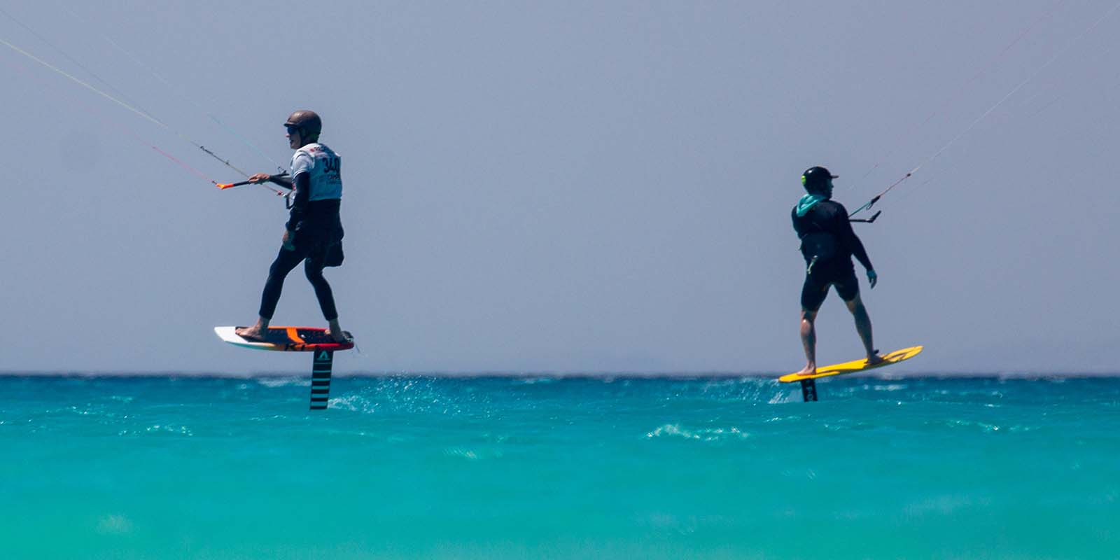 Two kitefoilers in egypt